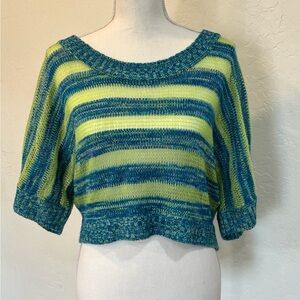Boy Meets Girl Vibrant Cropped Knit Top Size L